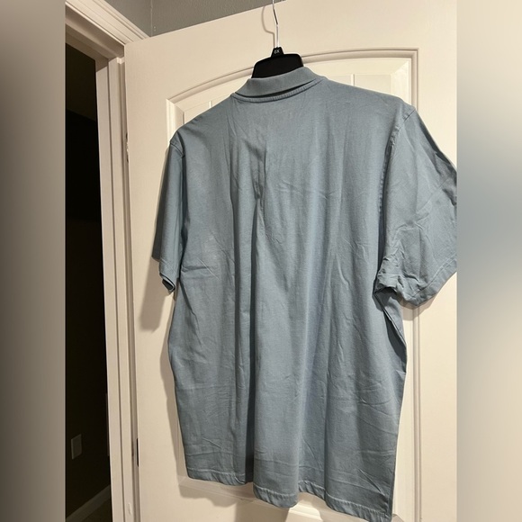 Men’s NWT new blue polo button down up shirt XXL Via Europa - Picture 2 of 8